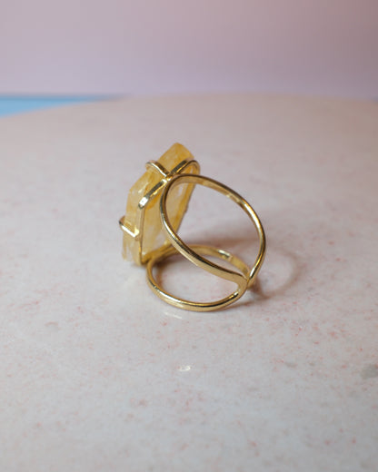 Facetterad golden healer ring, guld (A)
