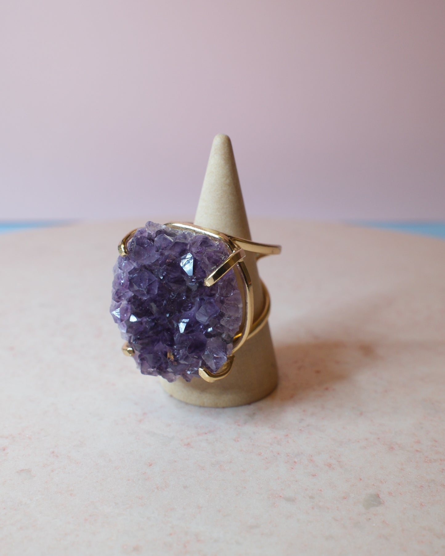 Ametist ring, guld (A)