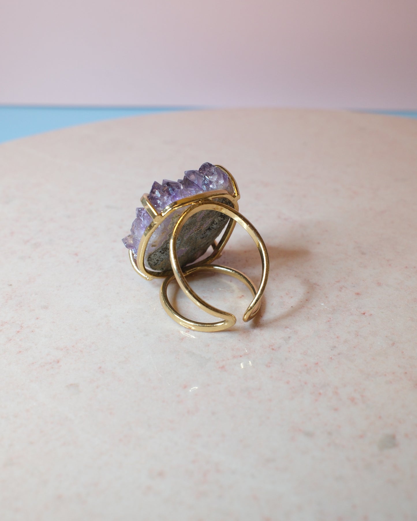 Ametist ring, guld (A)