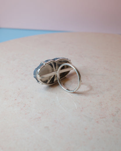 Agat ring, silver (A)