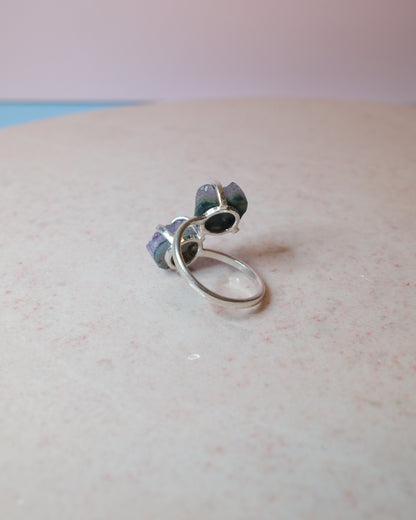Ametist ring hjärtformad, silver (A)