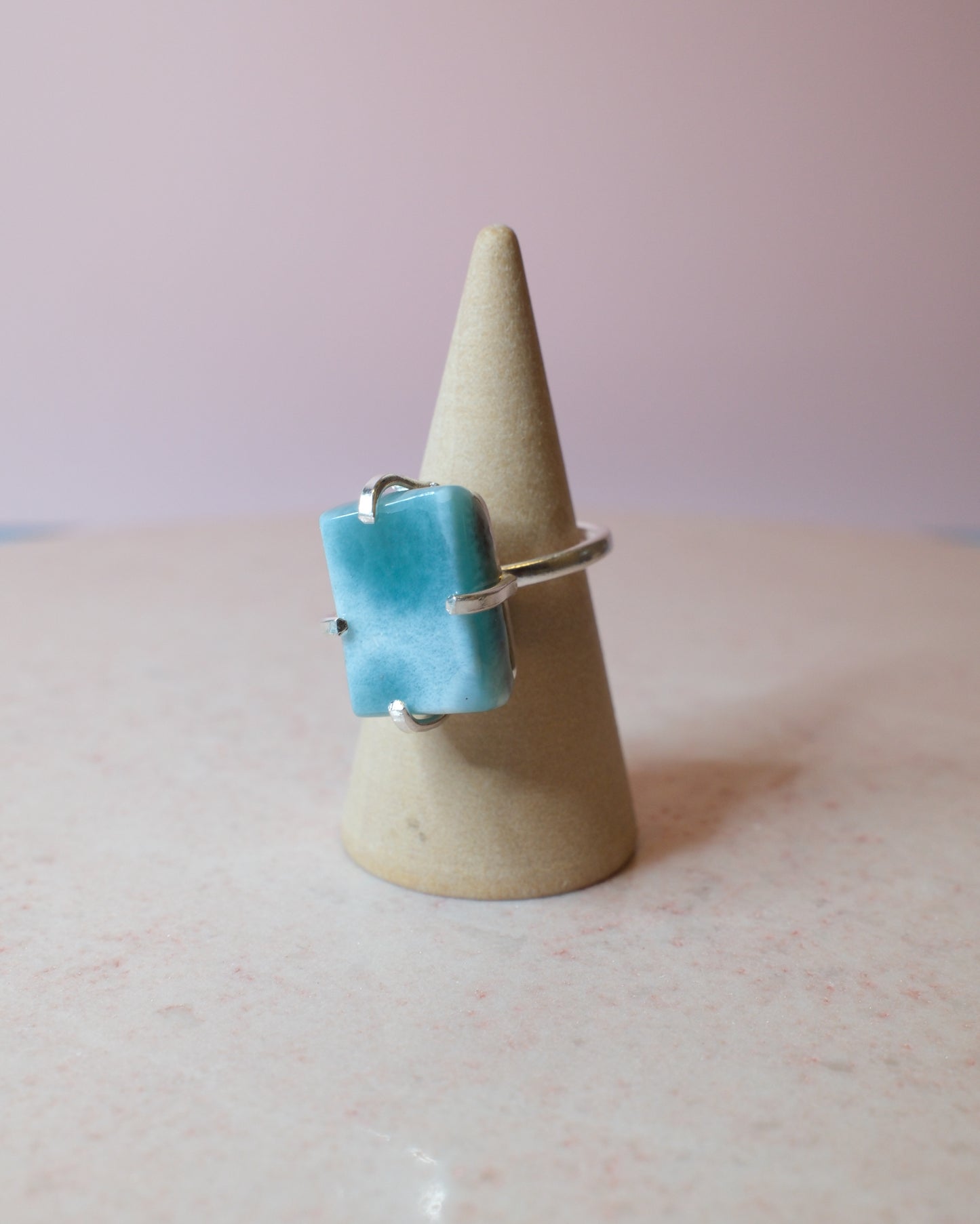 Larimar ring, silver (G)