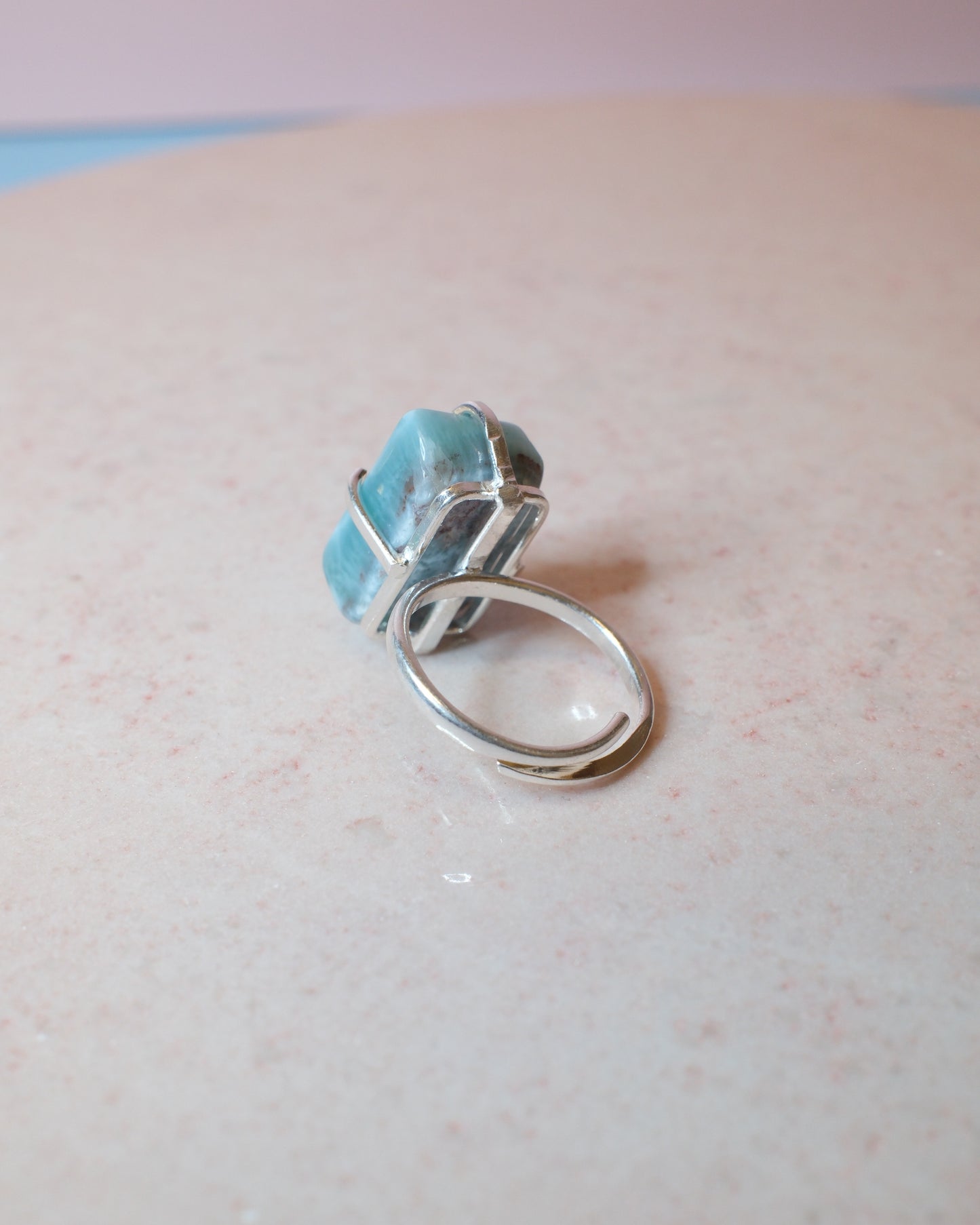 Larimar ring, silver (G)