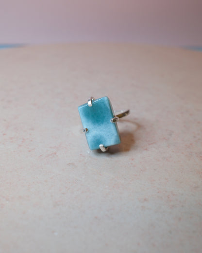 Larimar ring, silver (G)