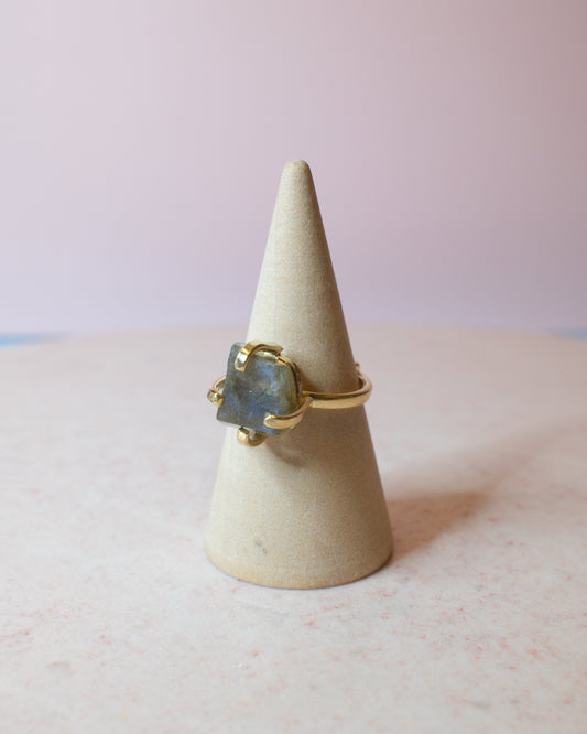 Labradorit ring, guld (A)