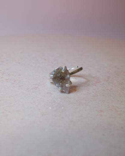 Druzy kvarts ring, silver (B)