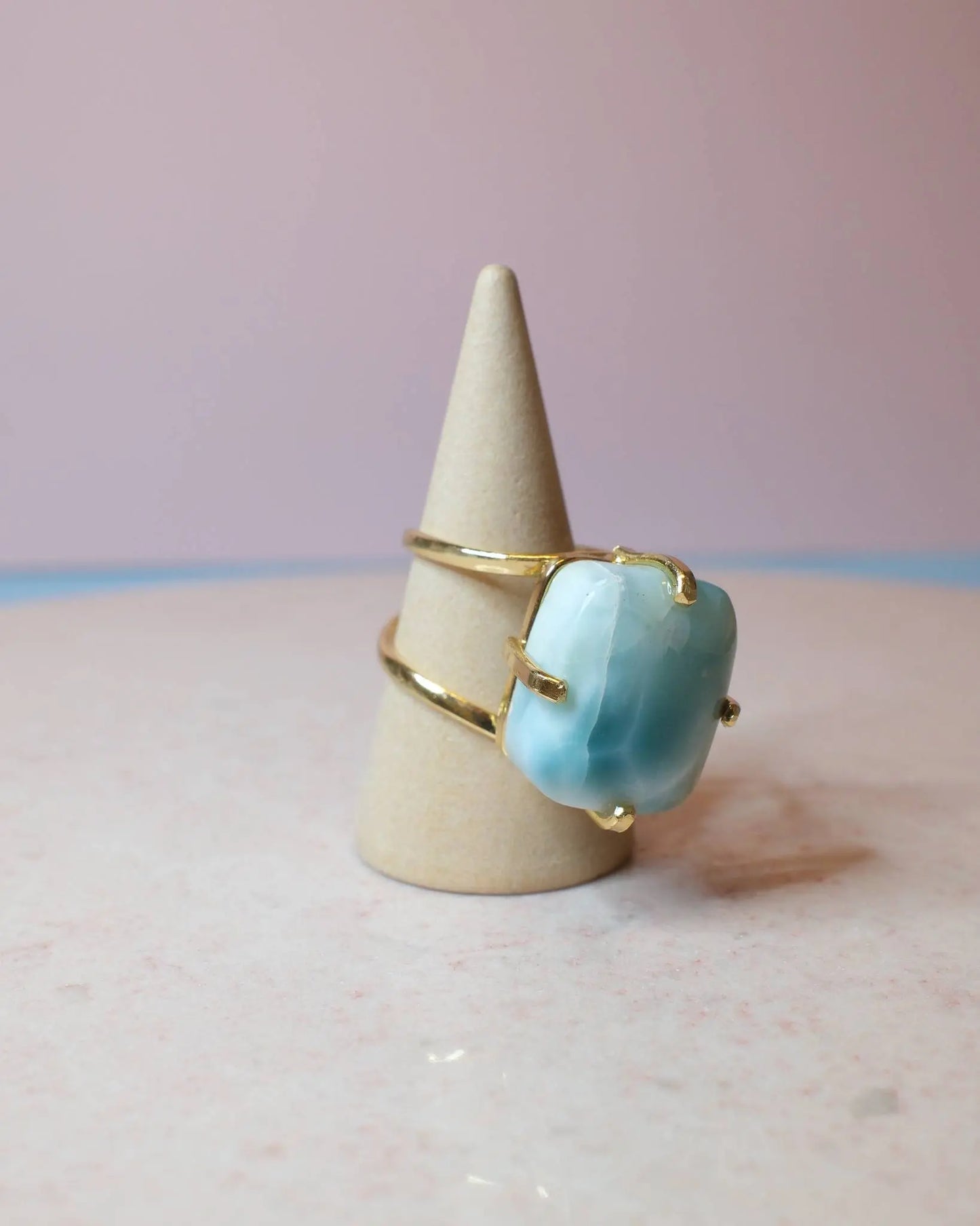 Larimar ring, guld (D) Spiritana