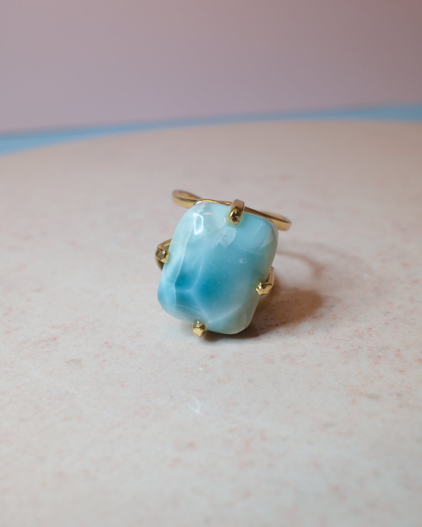 Larimar ring, guld (D)