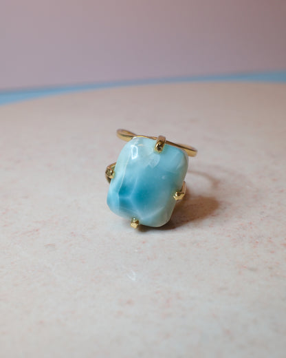 Larimar ring, guld (D)