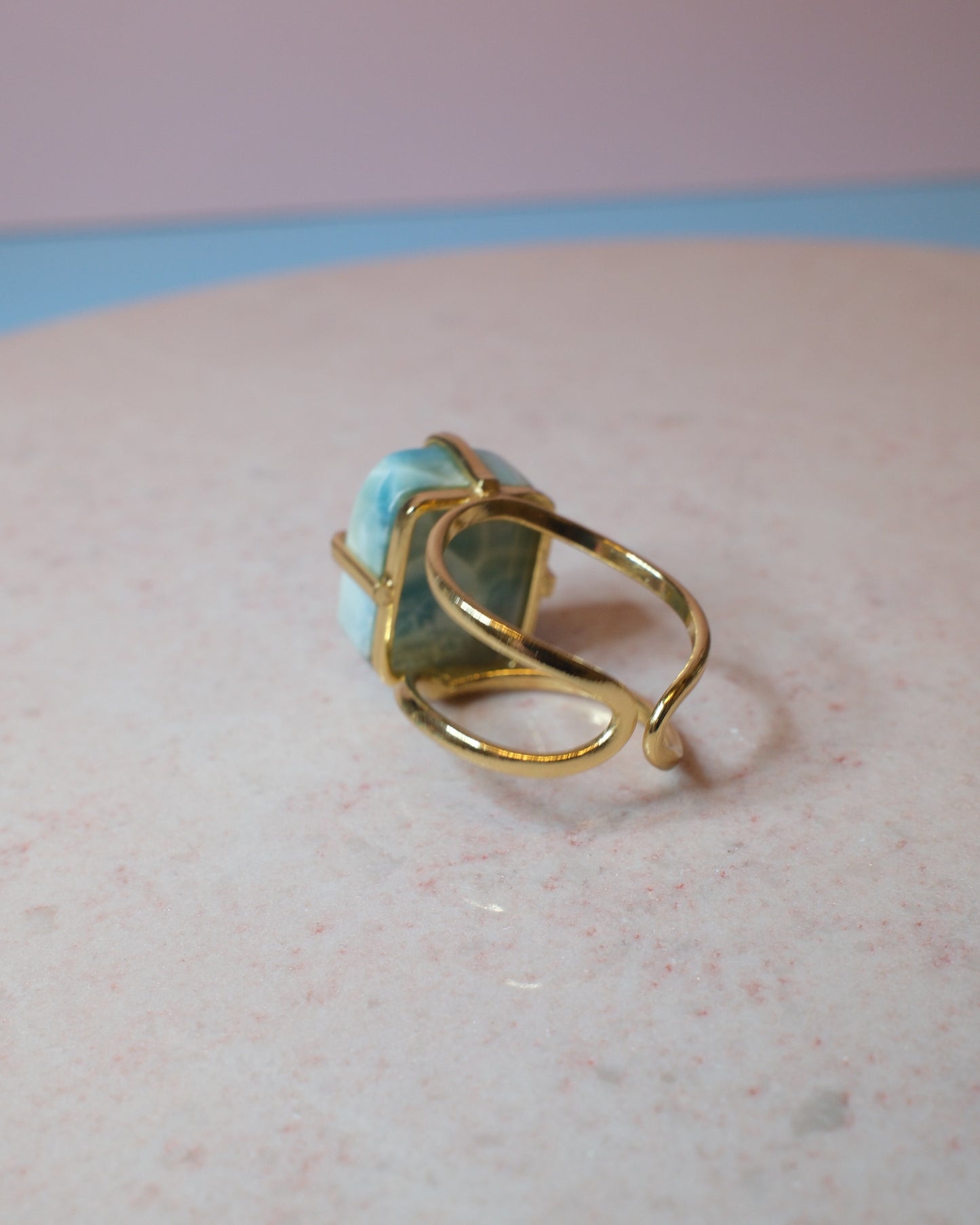 Larimar ring, guld (D)