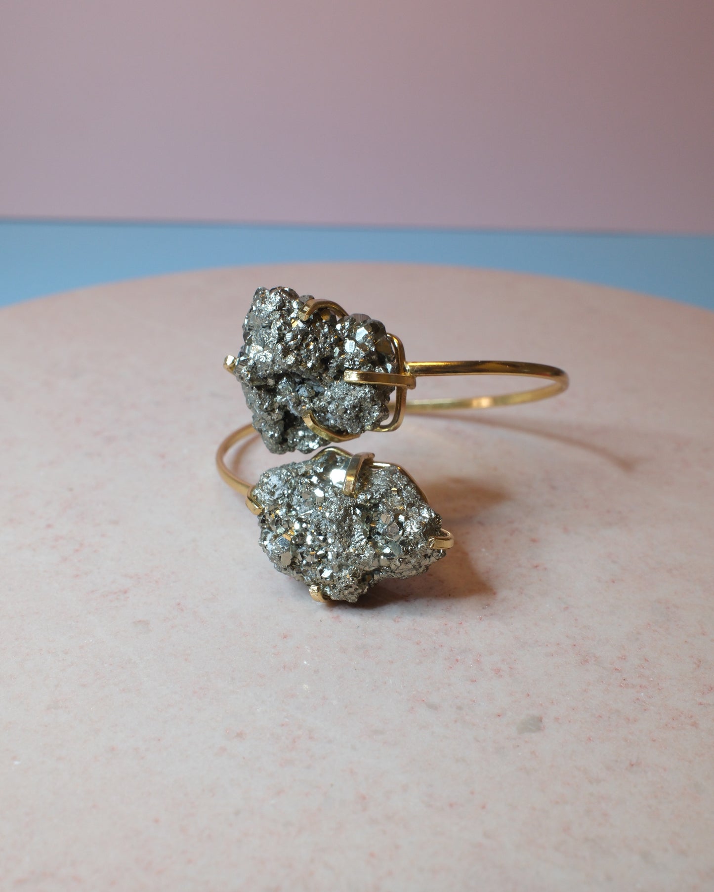 Pyrit armband, guld (A)