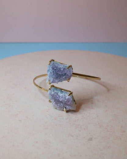 Ametist armband, guld (D) Spiritana