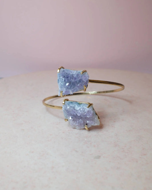 Ametist armband, guld (D) Spiritana