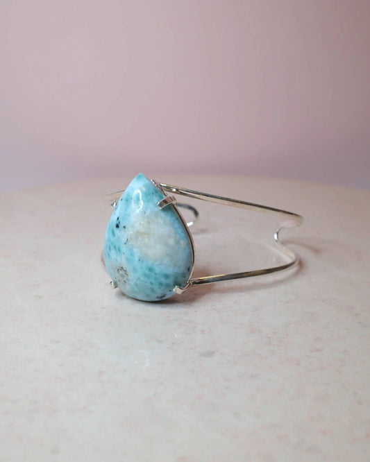 Larimar armband, silver (E) Spiritana