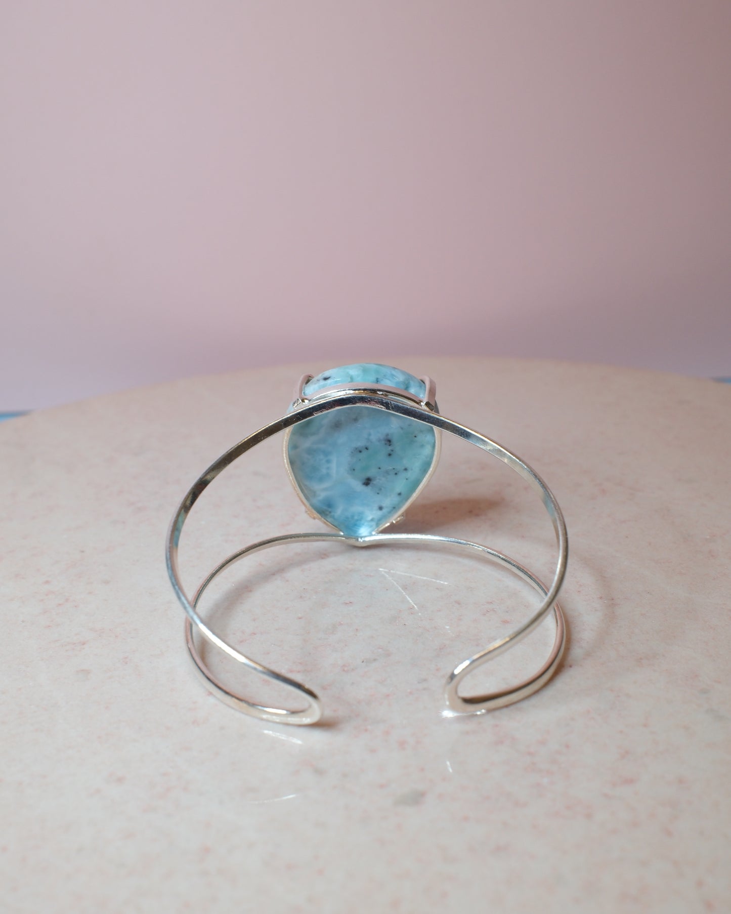 Larimar armband, silver (E)