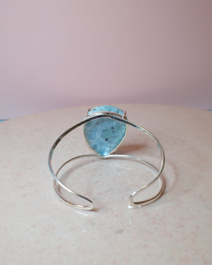 Larimar armband, silver (E)