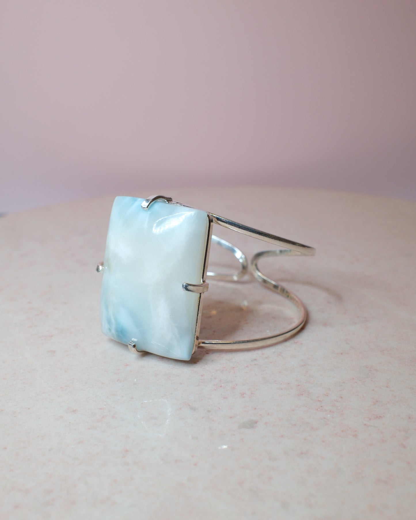 Larimar armband, silver (D)