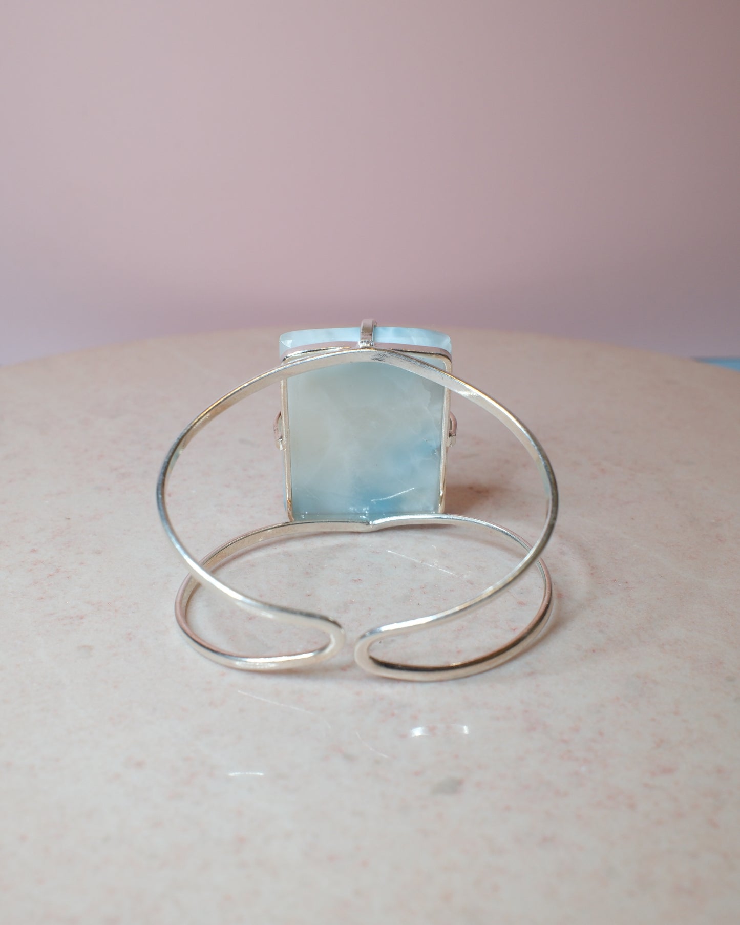 Larimar armband, silver (D)