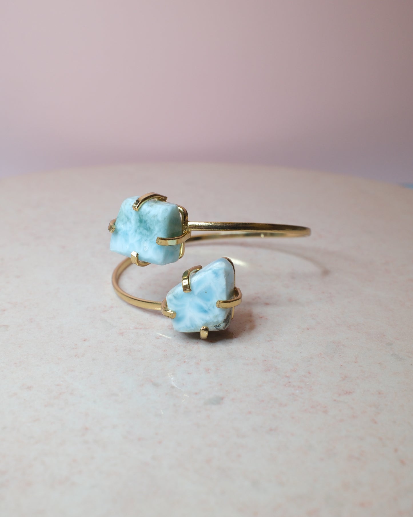 Larimar armband, guld (B)