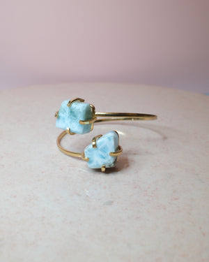 Larimar armband, guld (B)