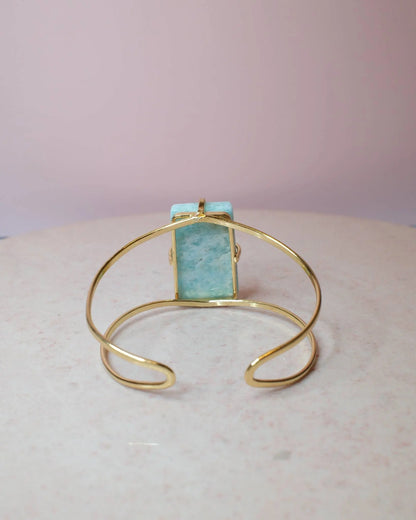 Amazonit armband, guld (C) Spiritana
