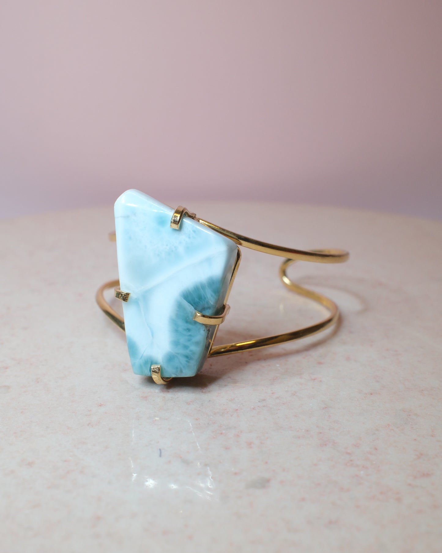 Larimar armband, guld (C)