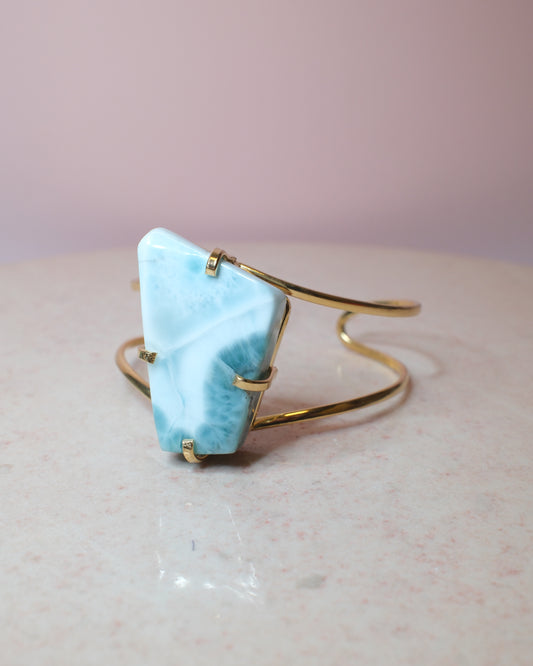 Larimar armband, guld (C)