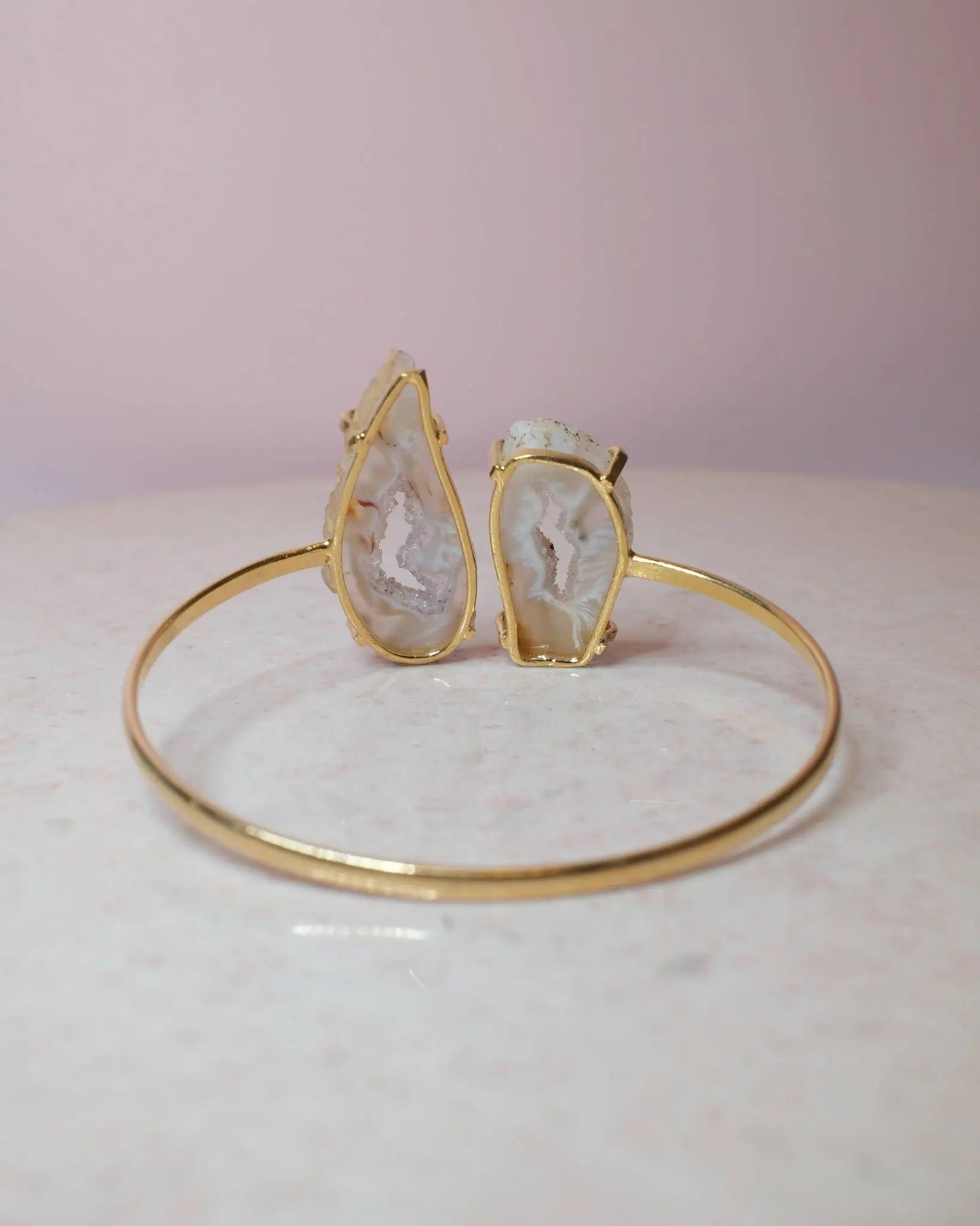 Agat armband, guld (B) Spiritana