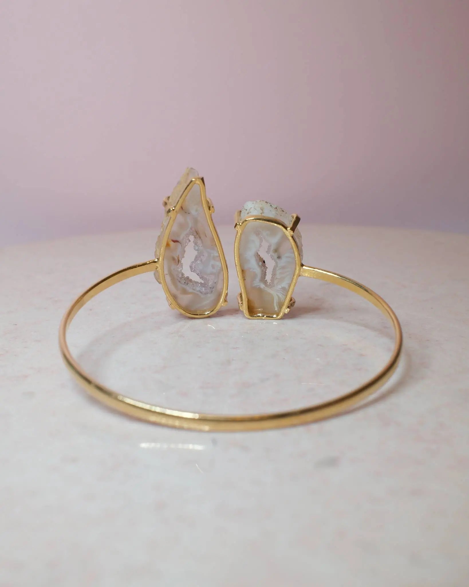 Agat armband, guld (B) Spiritana