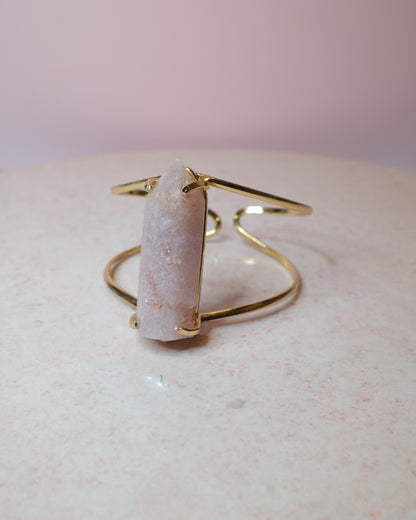Rosa ametist armband, guld (C)