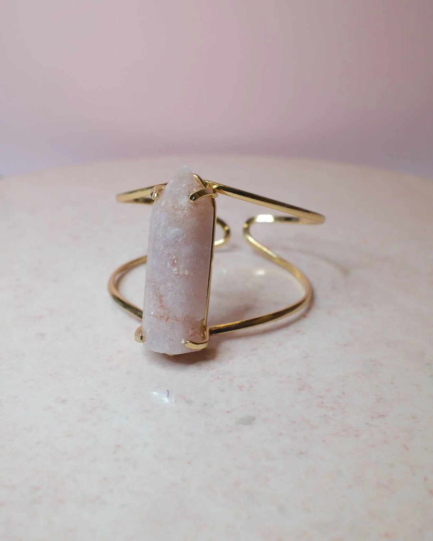 Rosa ametist armband, guld (C) Spiritana