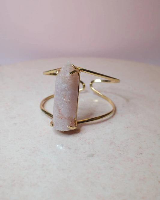 Rosa ametist armband, guld (C) Spiritana