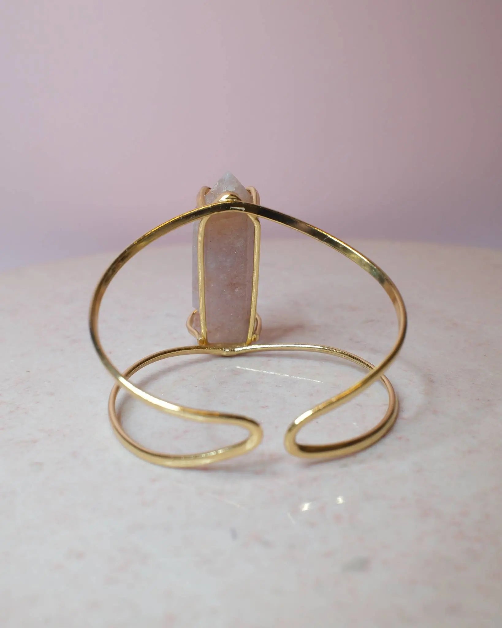 Rosa ametist armband, guld (C) Spiritana