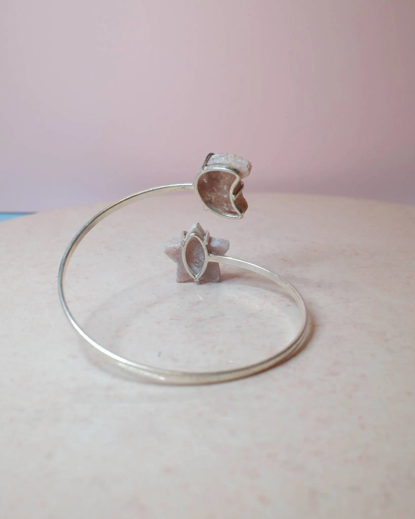 Rosa ametist armband, silver (A) Spiritana