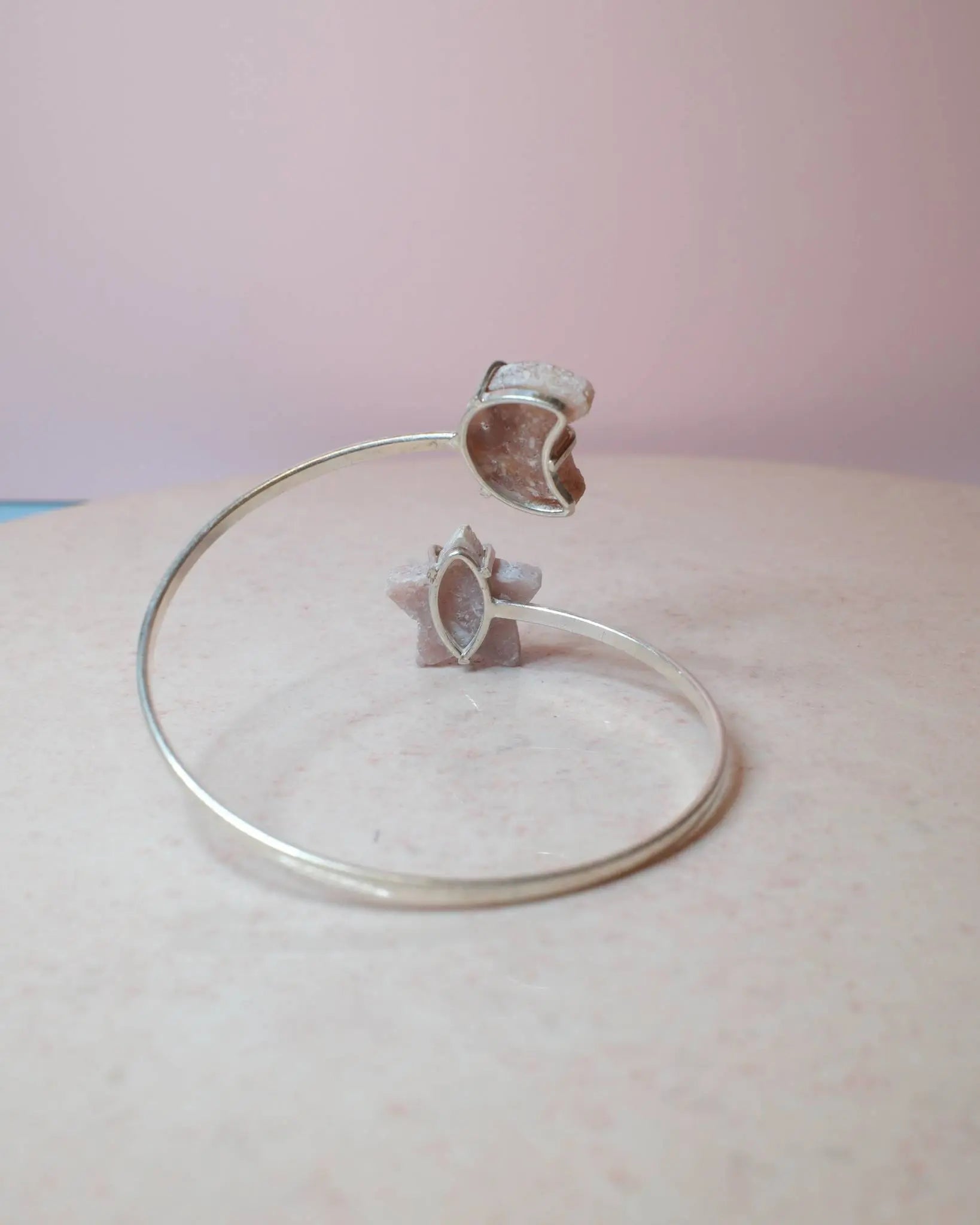 Rosa ametist armband, silver (A) Spiritana