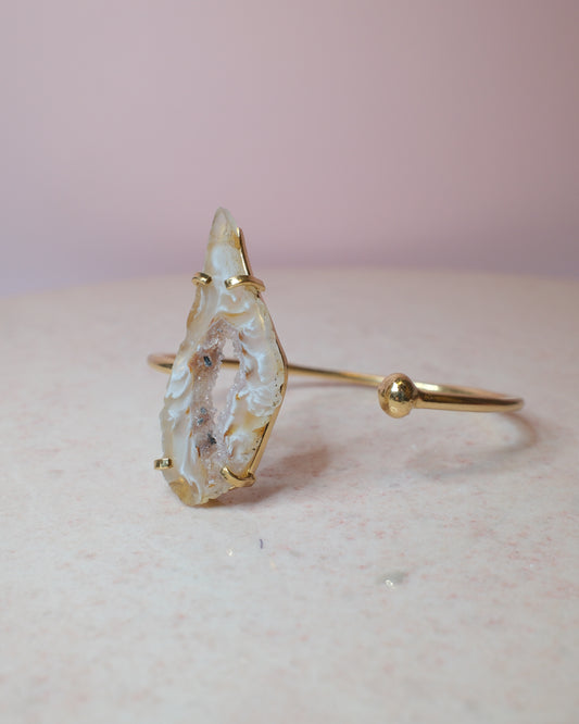 Agat armband, guld (A)