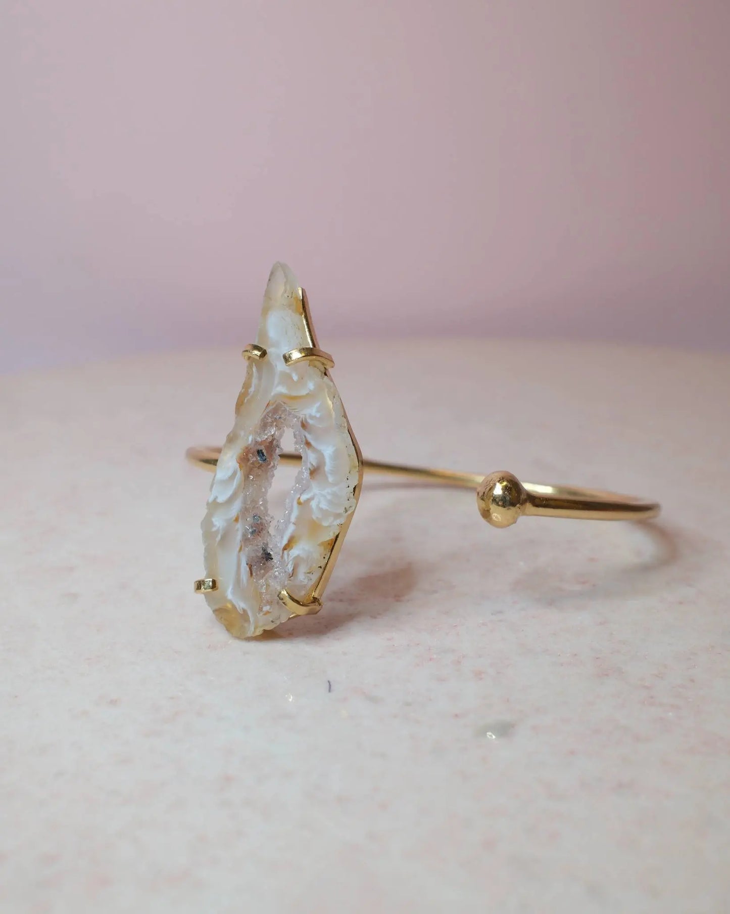 Agat armband, guld (A) Spiritana