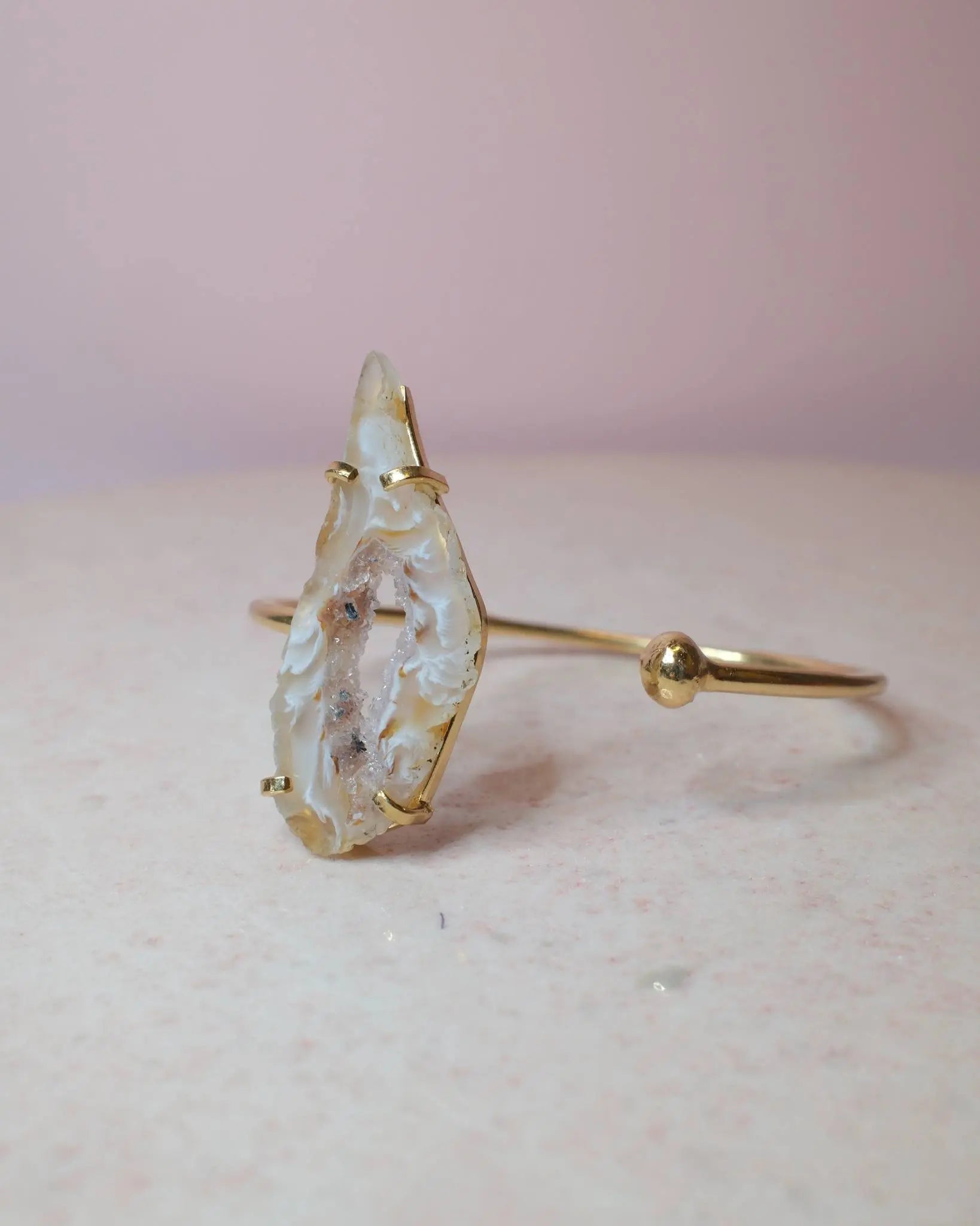 Agat armband, guld (A) Spiritana