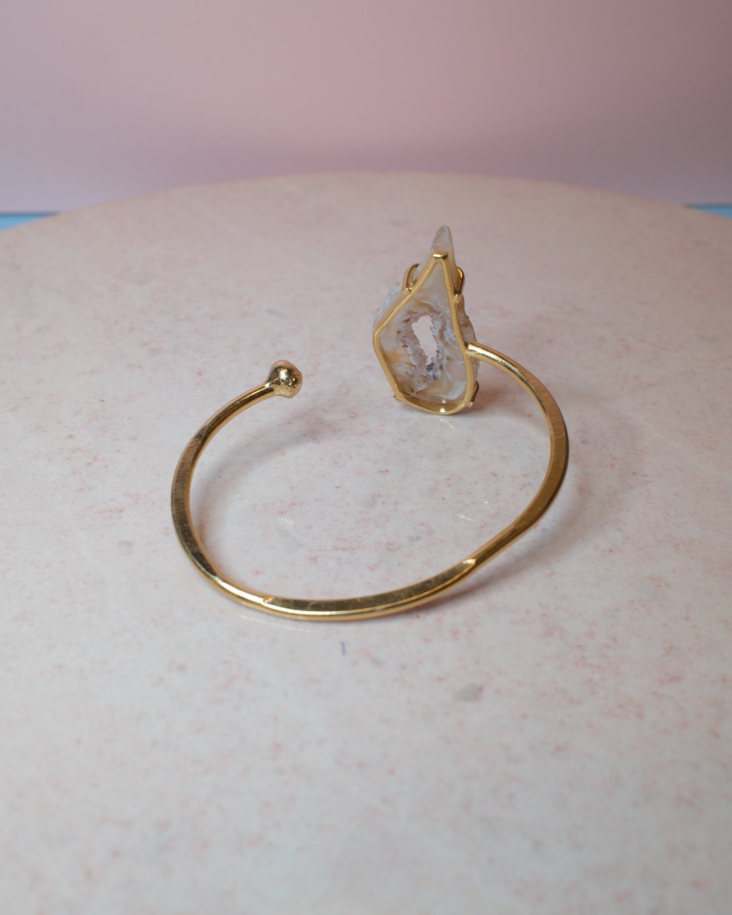 Agat armband, guld (A)