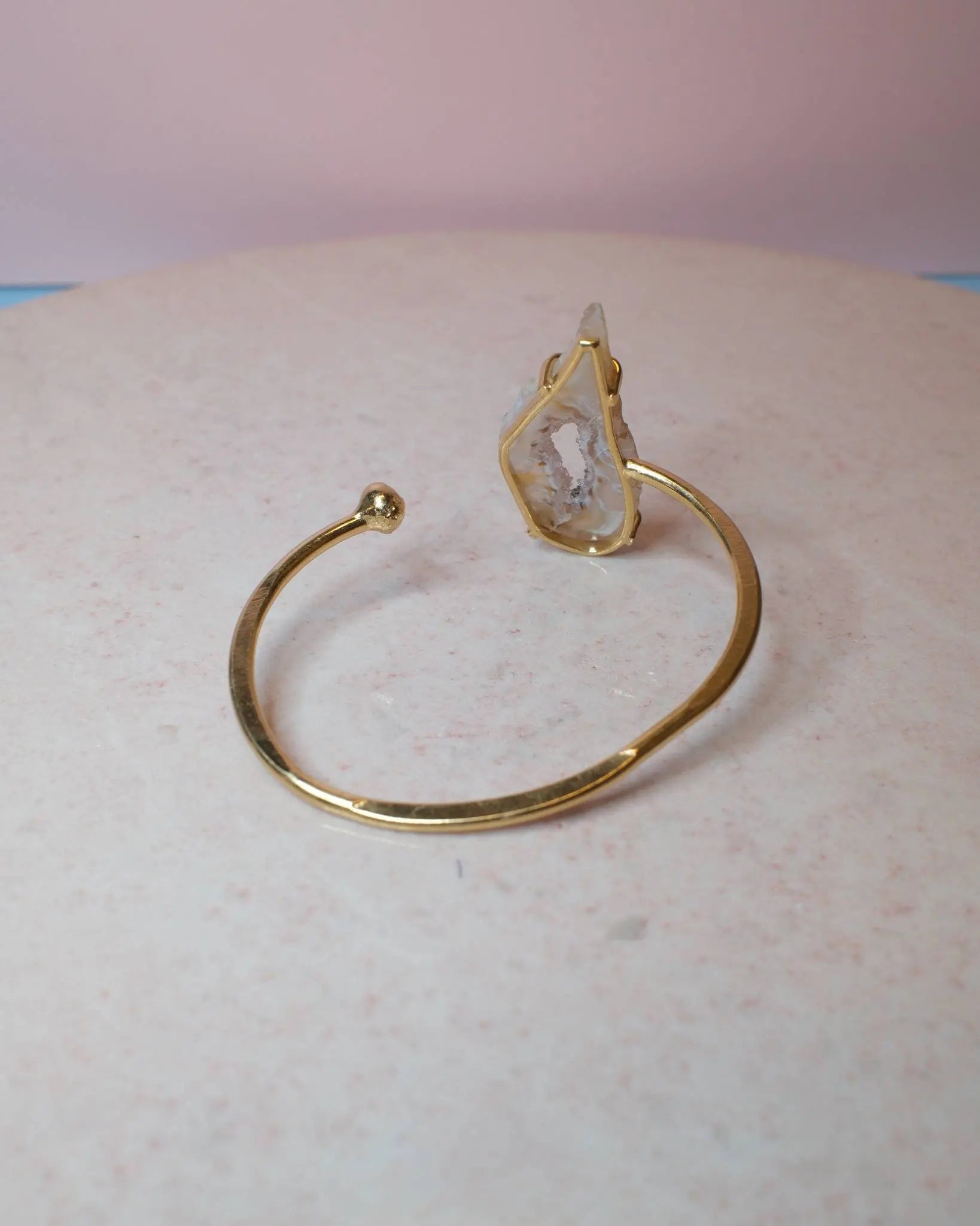Agat armband, guld (A) Spiritana
