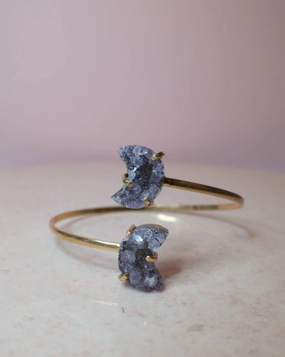 Ametist armband, guld (B) Spiritana