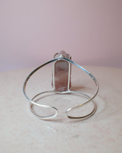 Rosa ametist armband, silver (B)