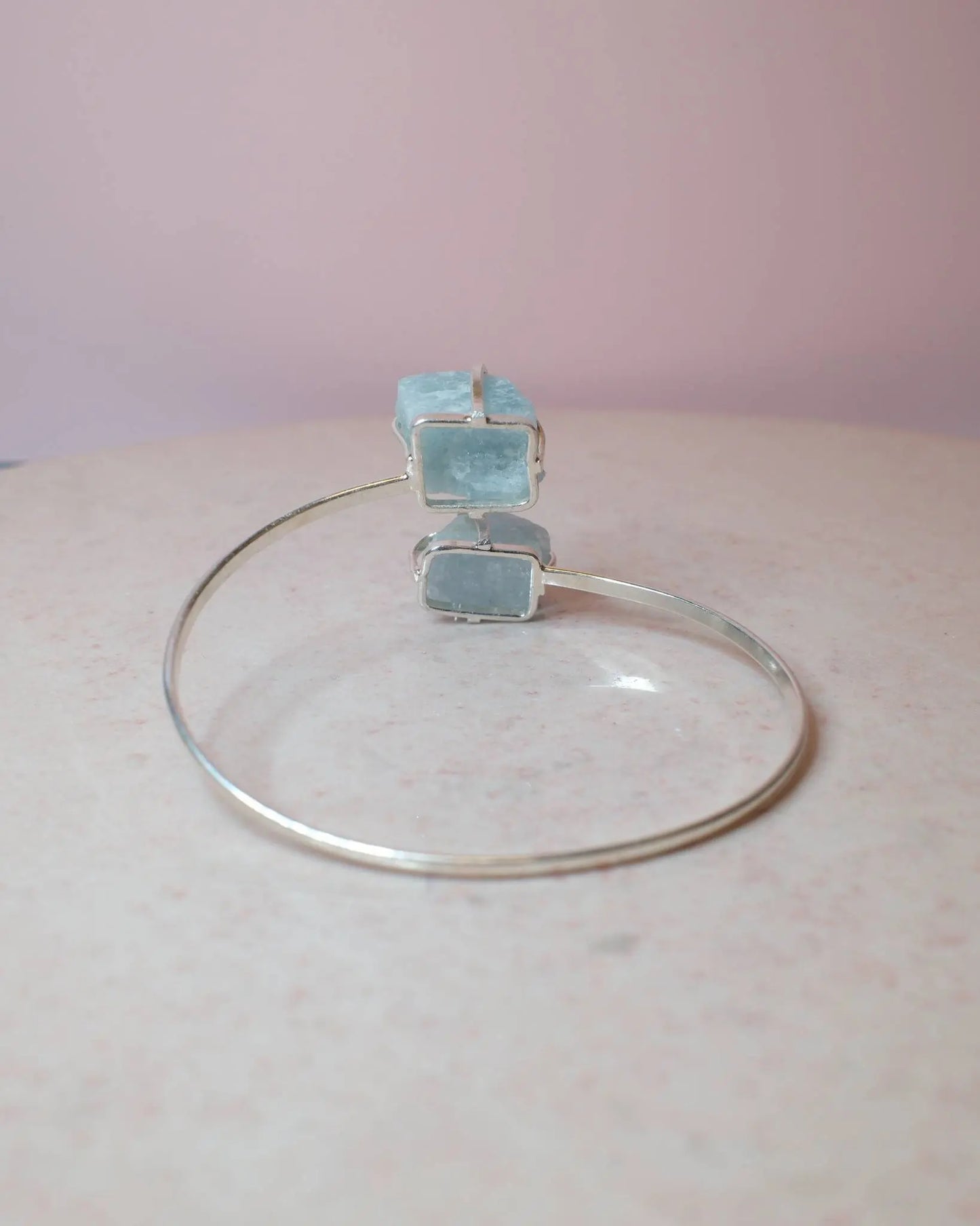 Aquamarin armband, silver (A) Spiritana