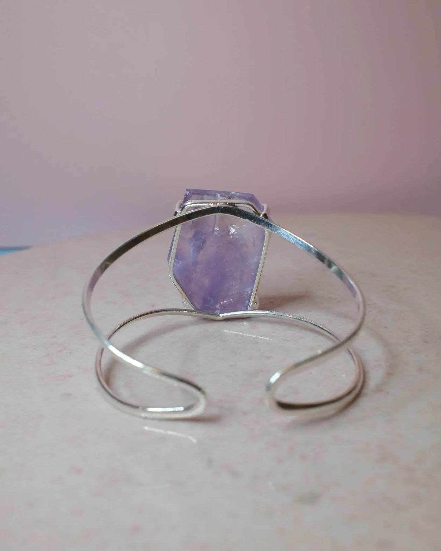 Facetterad ametist armband, silver (A) Spiritana