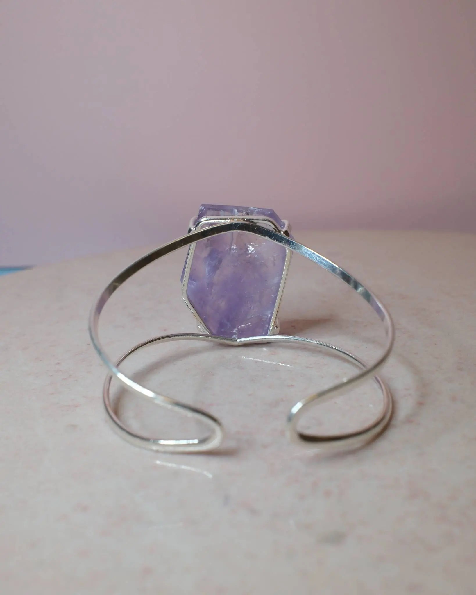 Facetterad ametist armband, silver (A) Spiritana