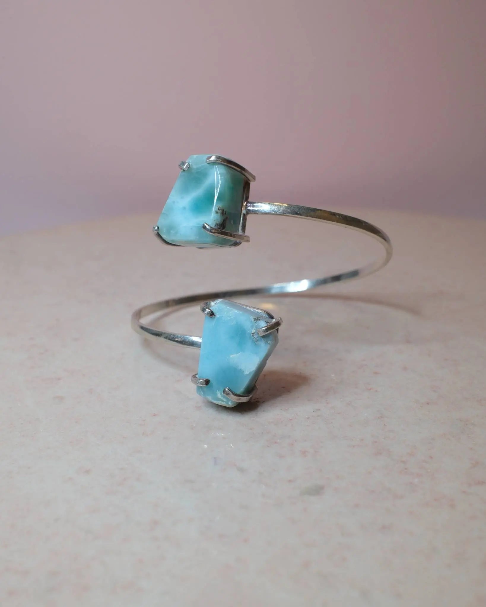 Larimar armband, silver (F) Spiritana