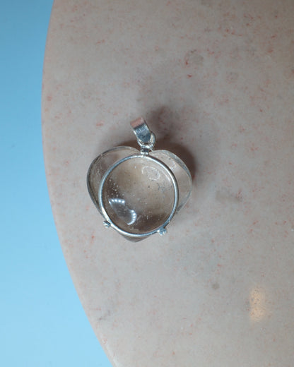 Bergkristall hänge, silver (A)