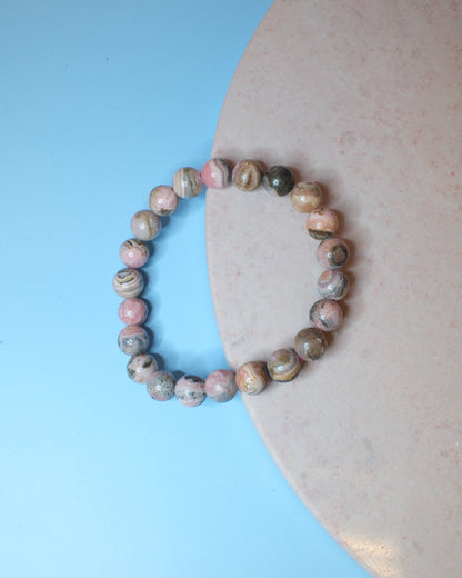 Rodokrosit armband, 8 mm