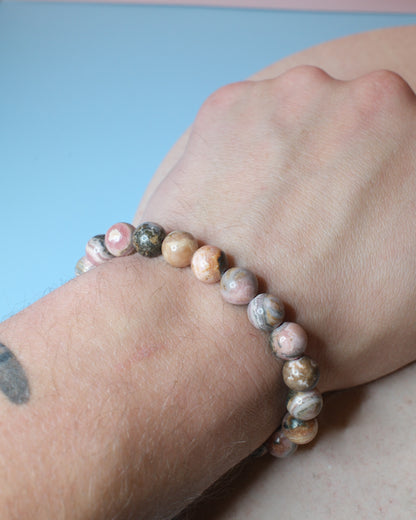 Rodokrosit armband, 8 mm