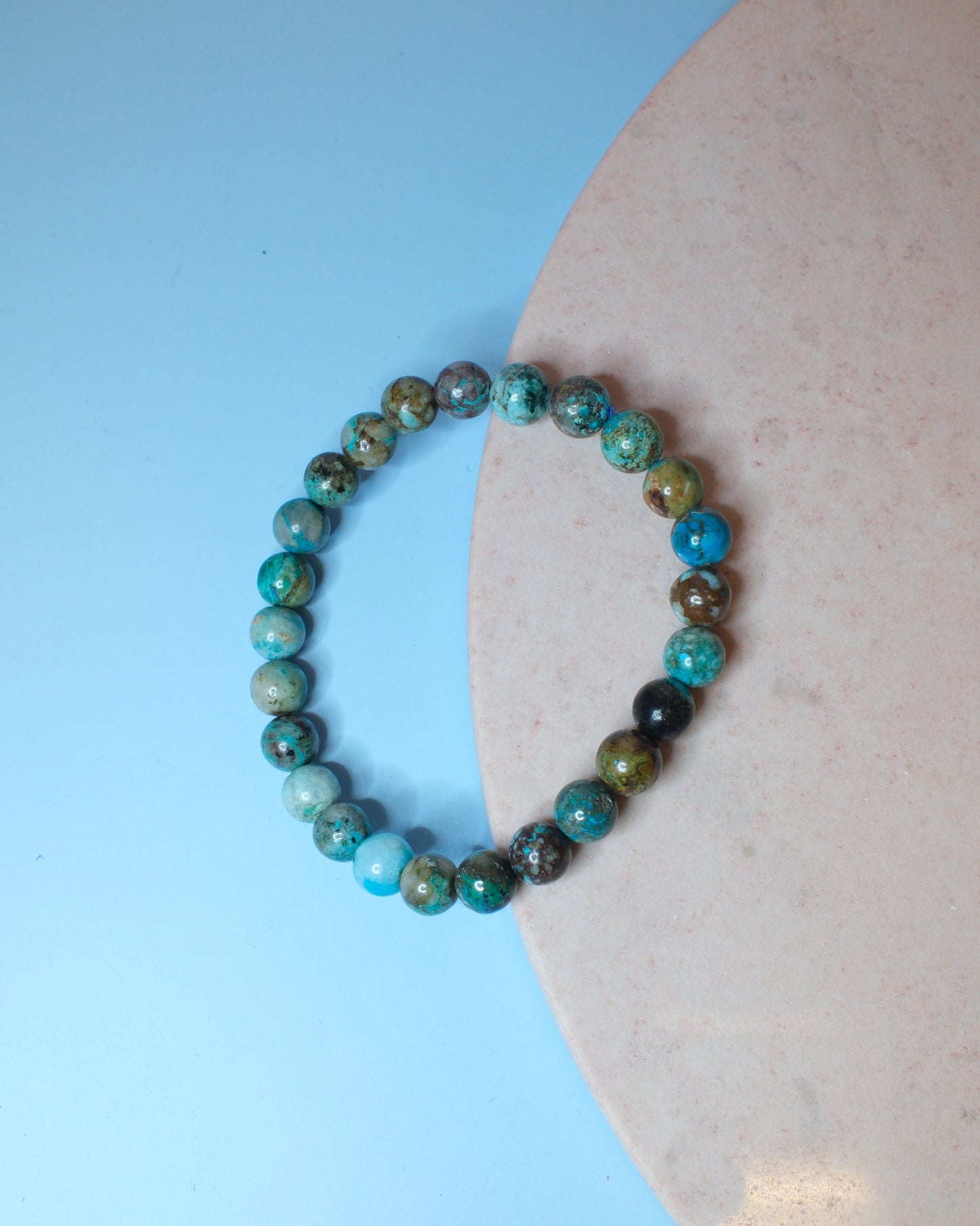 Krysokolla armband, 8 mm